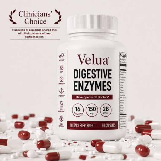 Velua 16-Enzyme Digestive Support – Say Goodbye to Bloating, Gas & Heavy Fullness